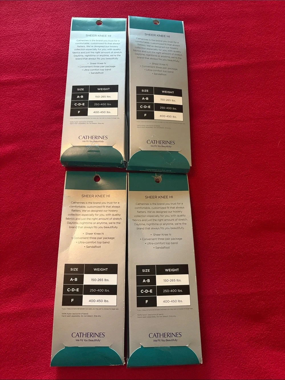 Catherines Sheer Knee His Hosiery - Off Black - 12 Pair (3 each in 4 Packages)